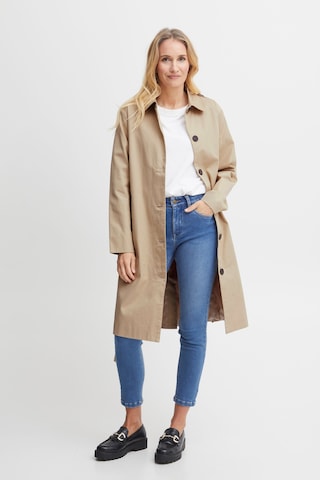 Fransa Between-Seasons Coat 'Cassie' in Beige