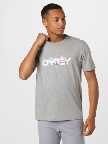 OAKLEY Performance shirt 'Retro Frog' in Grey: front