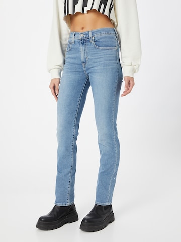 LEVI'S ® regular Jeans '724 High Rise Straight' i blå: forside