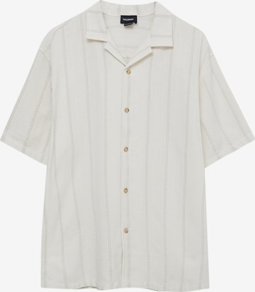 Pull&Bear Comfort fit Koszula w kolorze biały: przód