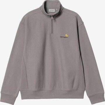 Carhartt WIP Pullover 'Half Zip American Script' in Grau: Vorderseite