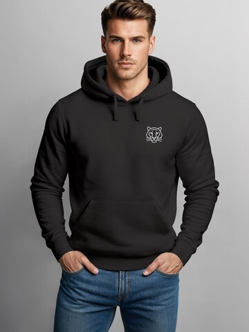 Neverless Sweatshirt 'Polygon Tiger' in Black