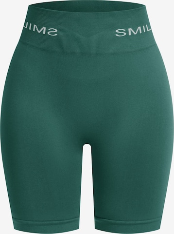 Smilodox Skinny Sportbroek 'Azura' in Groen: voorkant