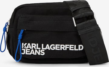 KARL LAGERFELD JEANS - Mala de ombro 'Utility' em preto: frente