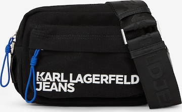 KARL LAGERFELD JEANS Axelremsväska 'Utility' i svart: framsida