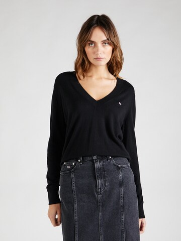 Pull-over 'ESSENTIAL' Tommy Jeans en noir : devant