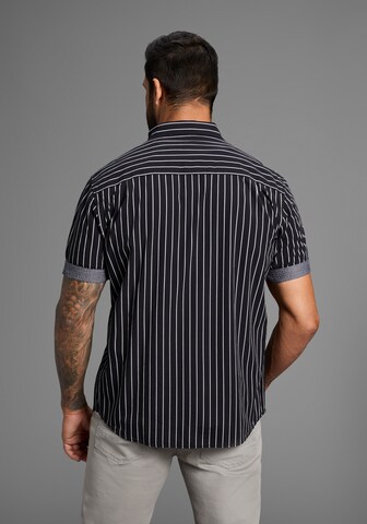 Man's World Comfort Fit Hemd in Schwarz