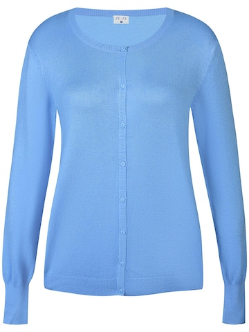 ze-ze Gebreid vest 'Norma 106' in Blauw: voorkant