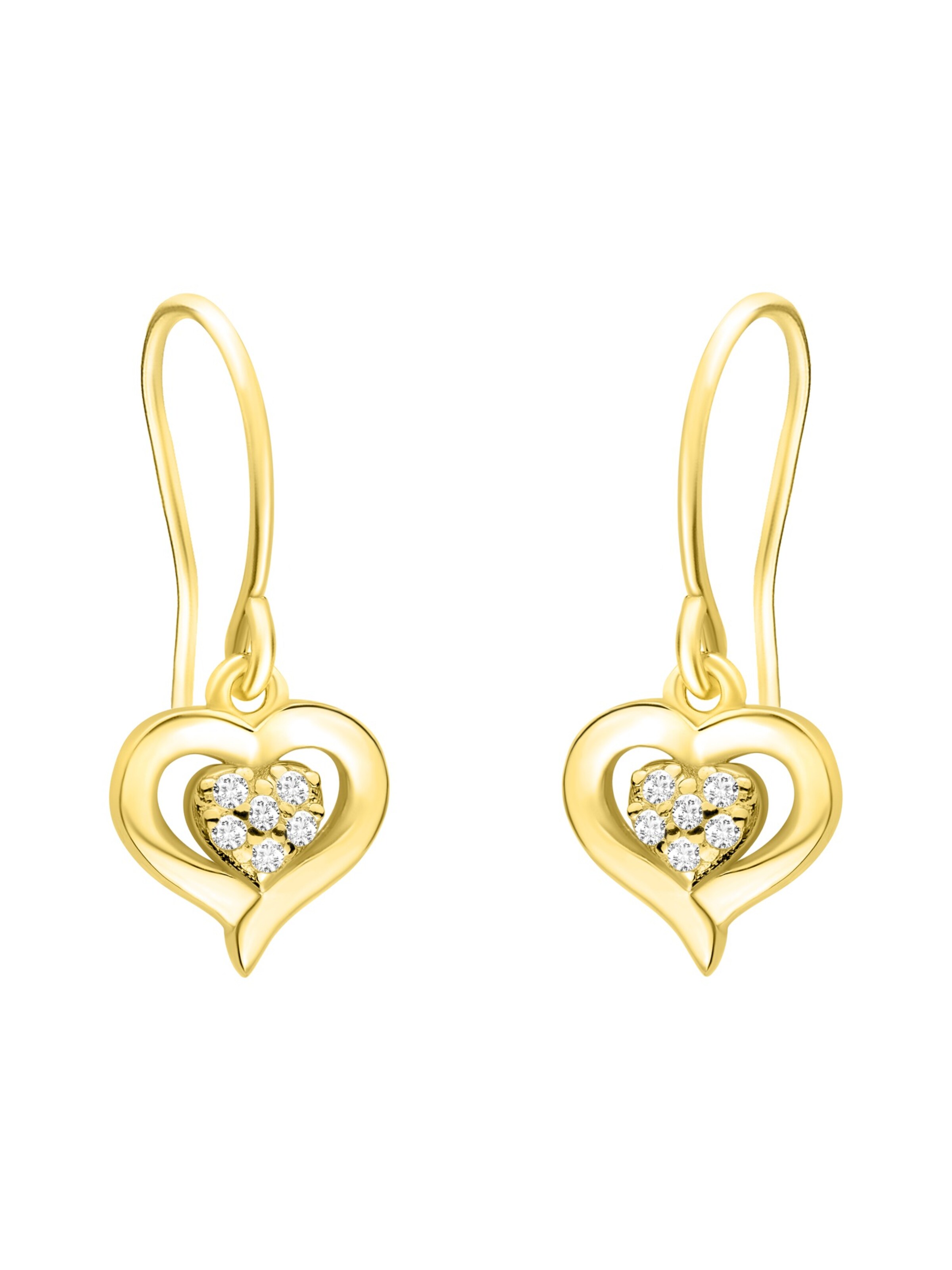 Sofia Milani Ohrringe 'Heart'‌‌‌‌‌‌‌‌‌ in Gold: Vorderseite