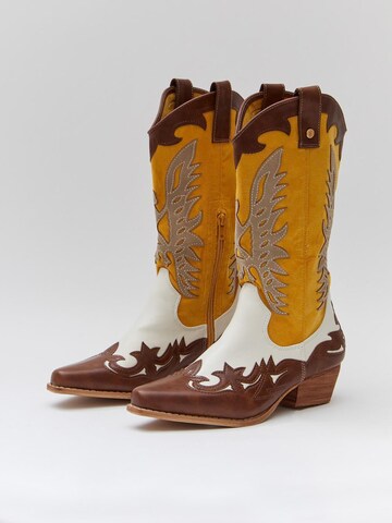 BUONAROTTI Cowboystiefel in Weiß: Vorderseite