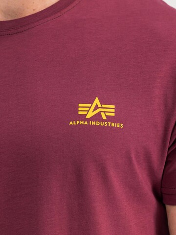 ALPHA INDUSTRIES Regular fit Shirt 'Basic Small Logo' in Red