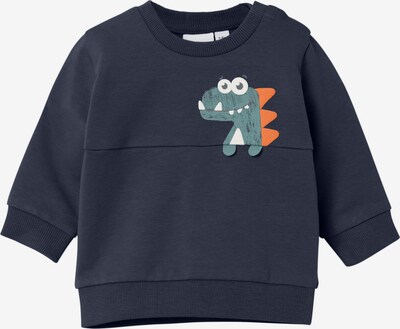 NAME IT Sweat 'DIEGO' en bleu marine / vert / orange / blanc, Vue avec produit