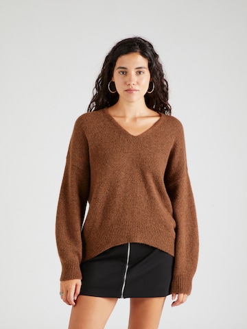 BOSS Orange Sweater in Brown: front
