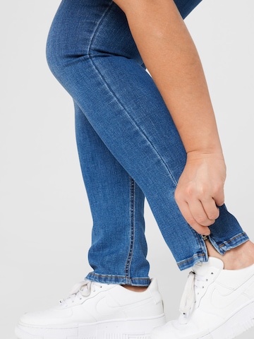 ONLY Carmakoma Skinny Jeans 'Karla' i blå