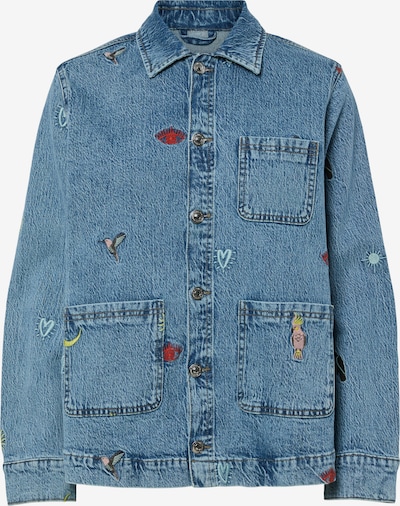 PIECES Välikausitakki 'PCJidi' värissä sininen denim / keltainen / roosa / punainen, Tuotenäkymä