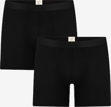 Albero Natur Long Johns 'Bio-Baumwoll-Herren Long Trunks - 2er Pack' in Black: front