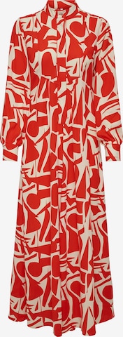 Robe-chemise ONLY en rouge : devant