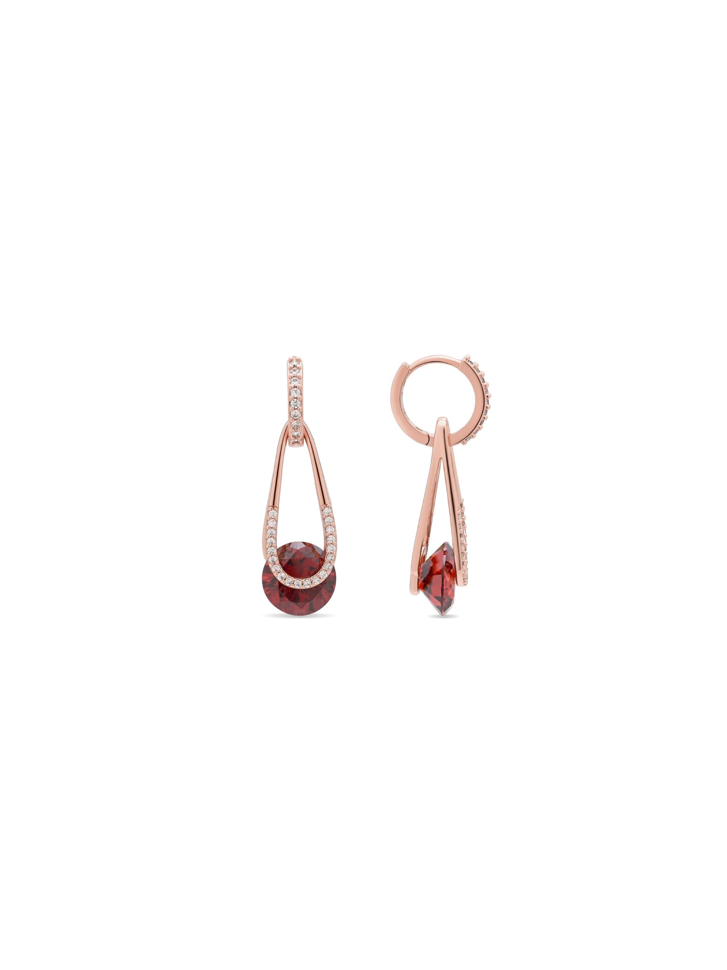 Luxenter Earrings 'Gorsu' in One size in Ruby red, Item view
