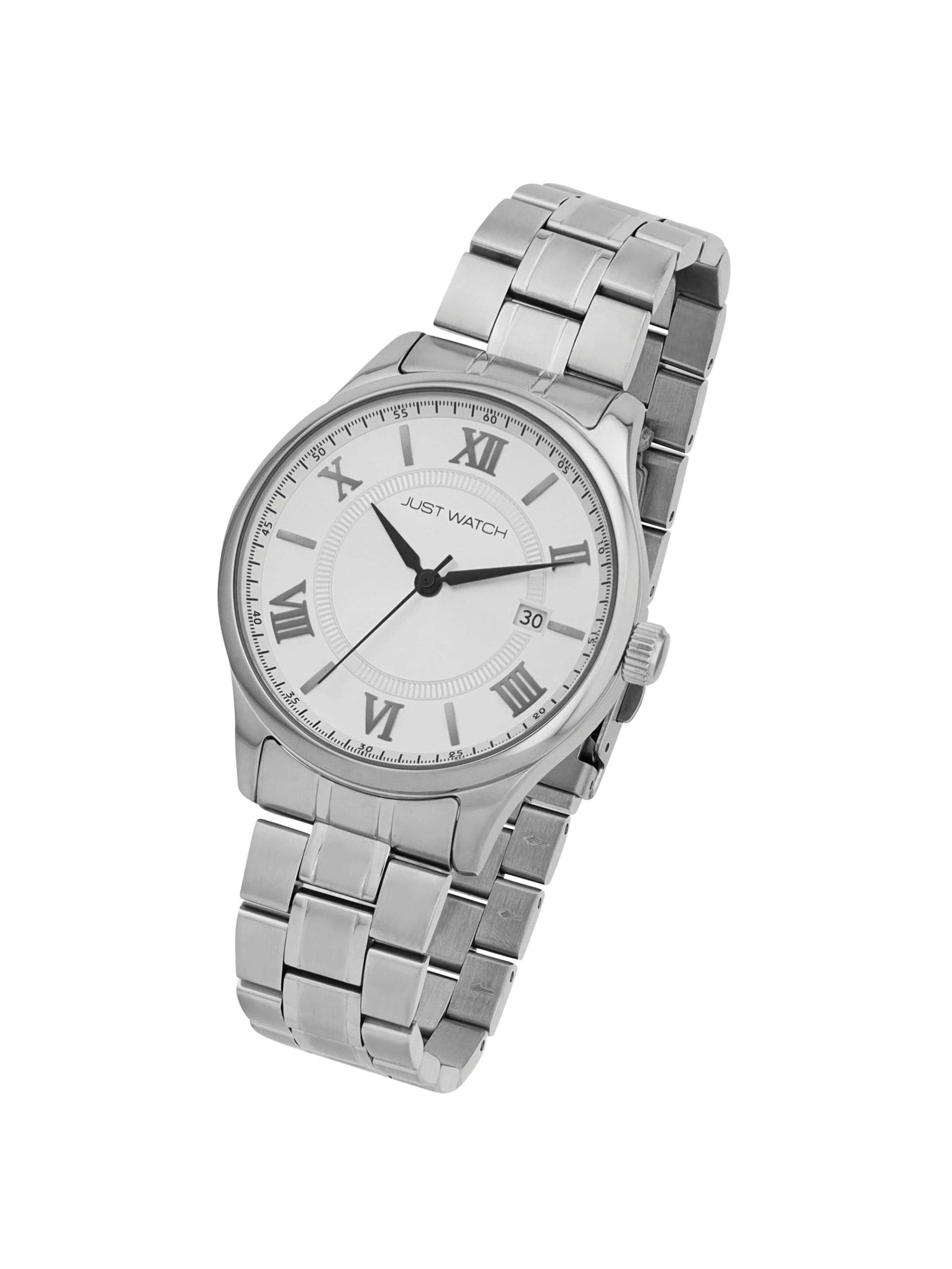 Just Watch Analoguhr 'Datumsanzeige'‌‌‌‌‌ in Silber