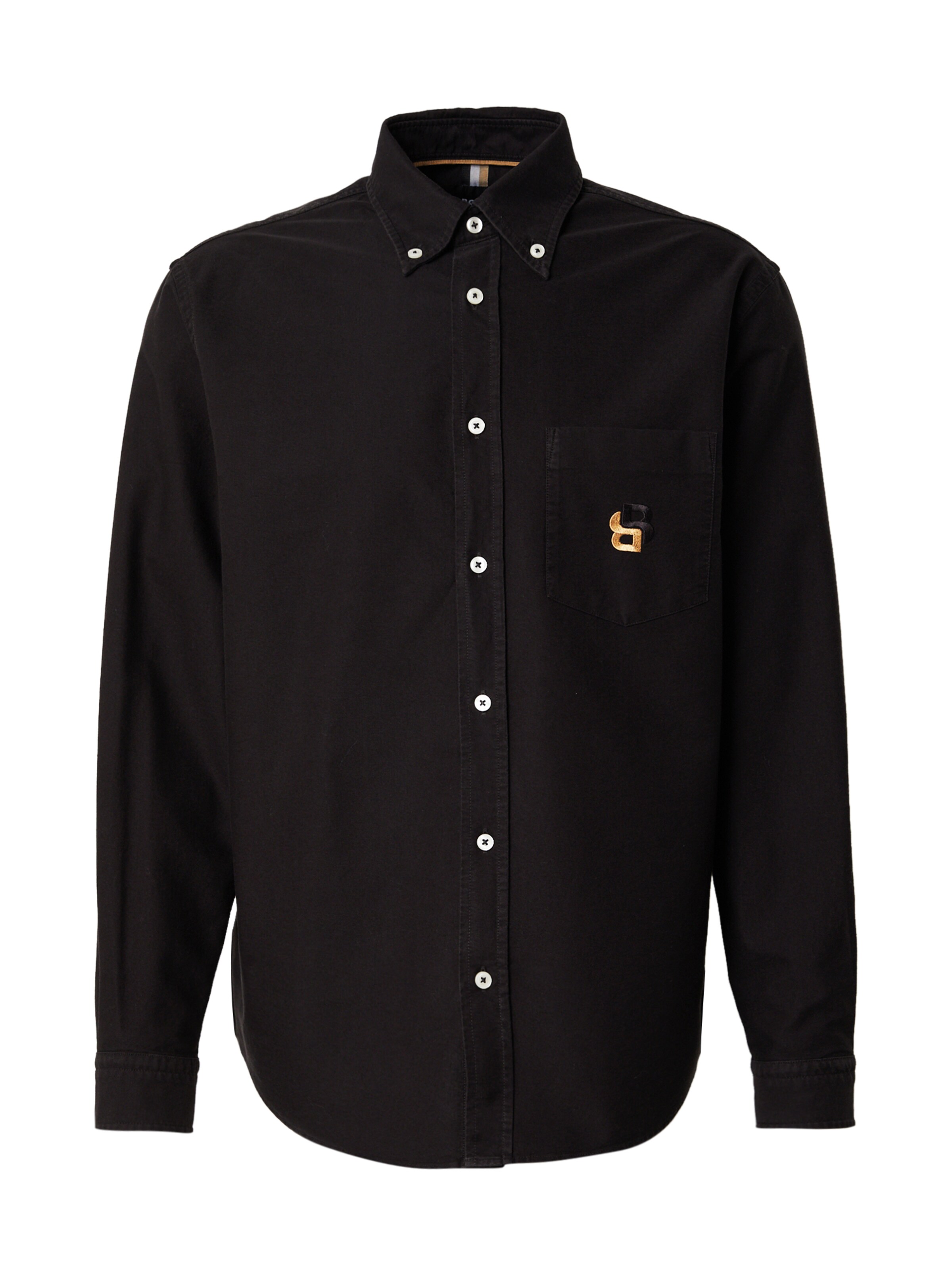 BOSS - Ajuste regular Camisa en negro: frente