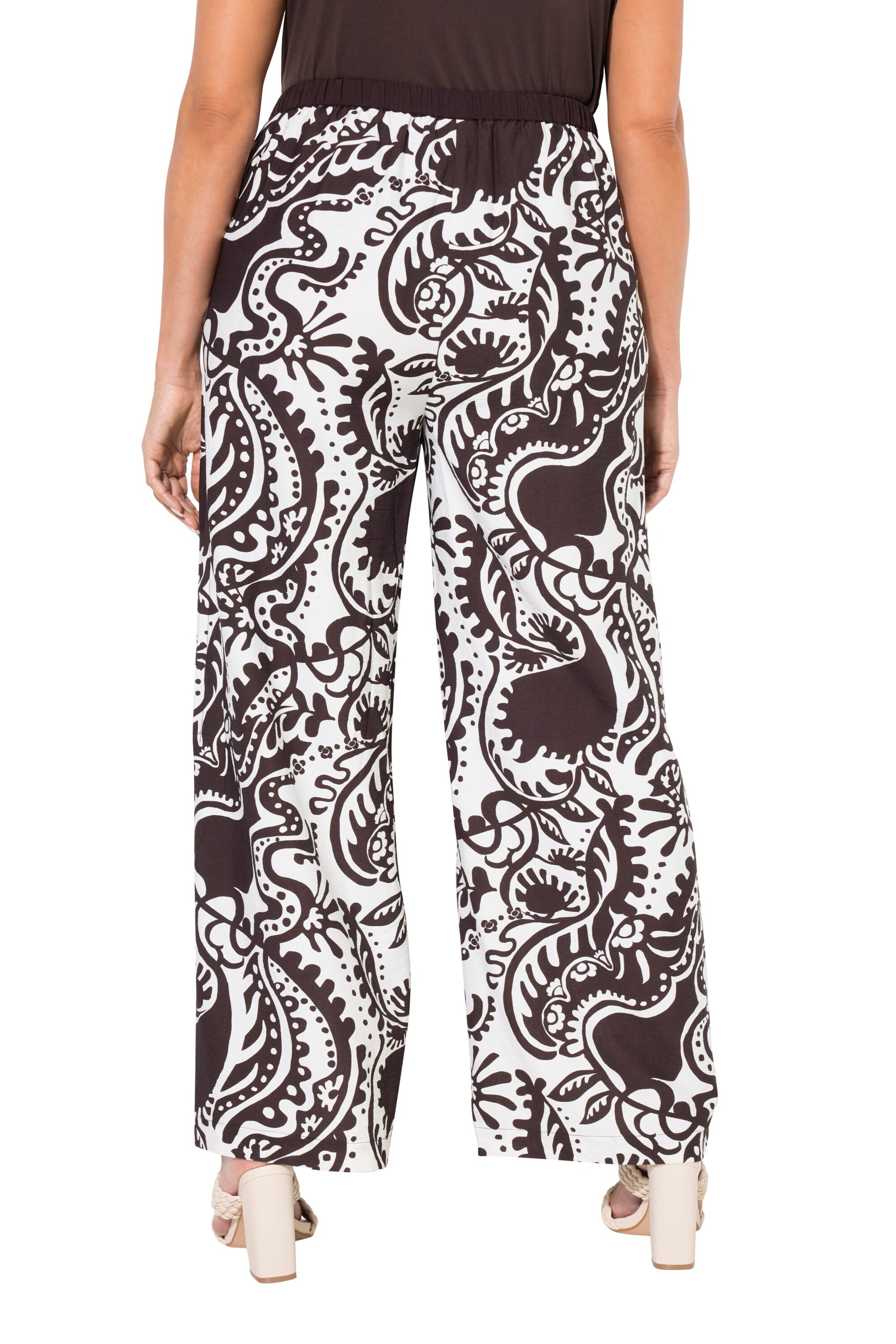 Ulla Popken Wide Leg Hose in Weiß