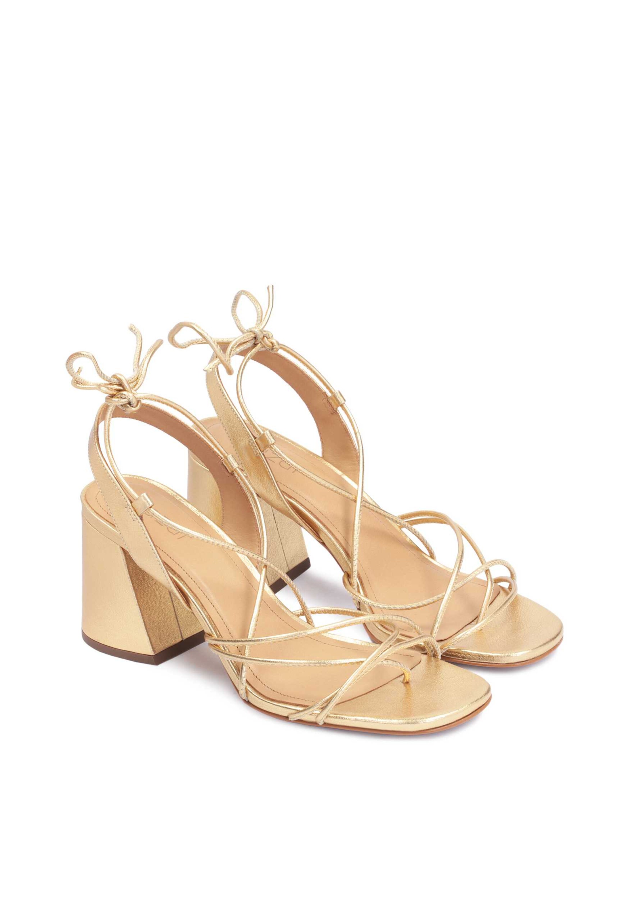 Sandalo con cinturino di Kazar in oro