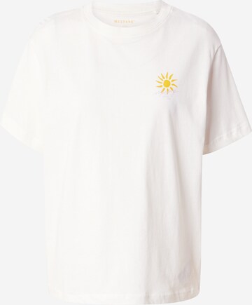 MUSTANG T-Shirt 'FLORIS' in Weiß: predná strana