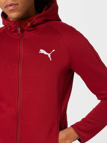 Giacca di felpa sportiva di PUMA in rosso