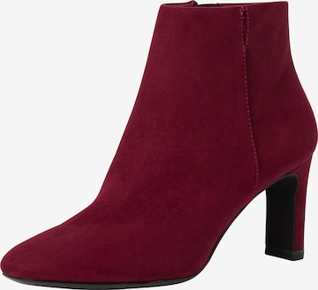 TAMARIS Ankle Boots in Red: front