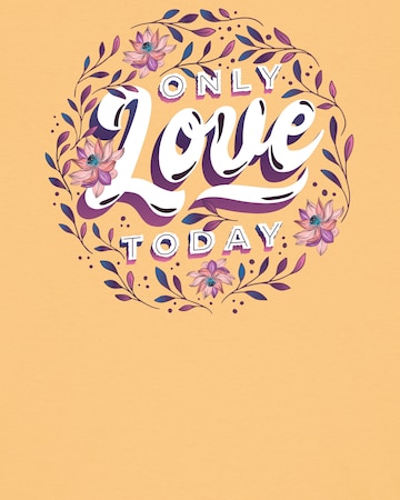 Watapparel Shirt ' Only love today ' in Yellow