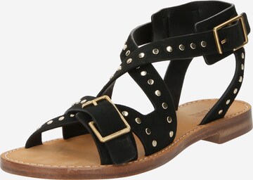 Zadig & Voltaire Strap Sandals 'CECILIA' in Black: front