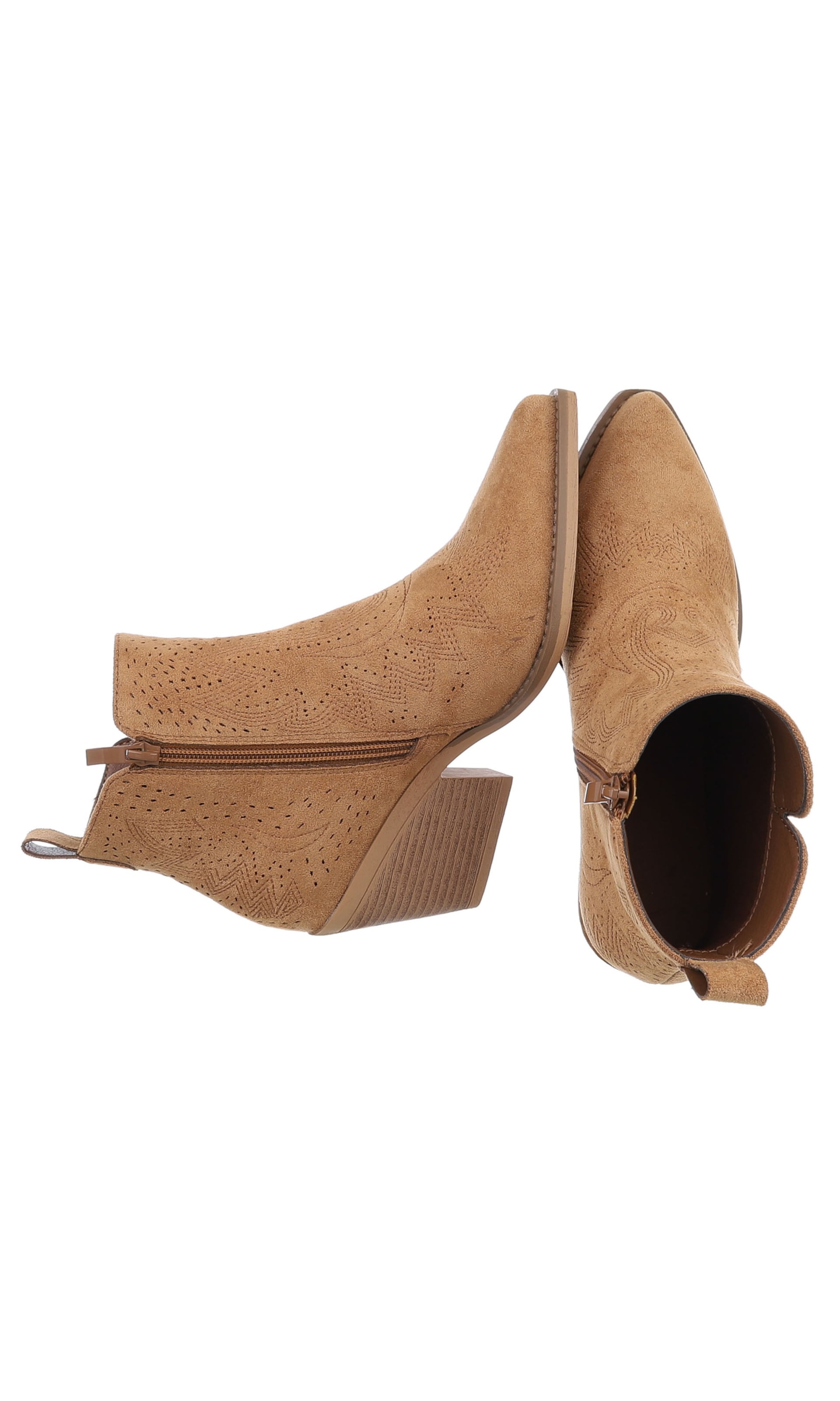 Ital-Design Cowboy Boots in Beige