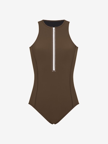 WALLIEN Sports swimsuit 'Yemaya' in Brown: front
