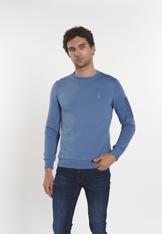 Sweat-shirt 'BRET' DENIM CULTURE en bleu : devant