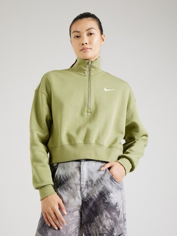 Bluză de molton de la Nike Sportswear pe verde: față