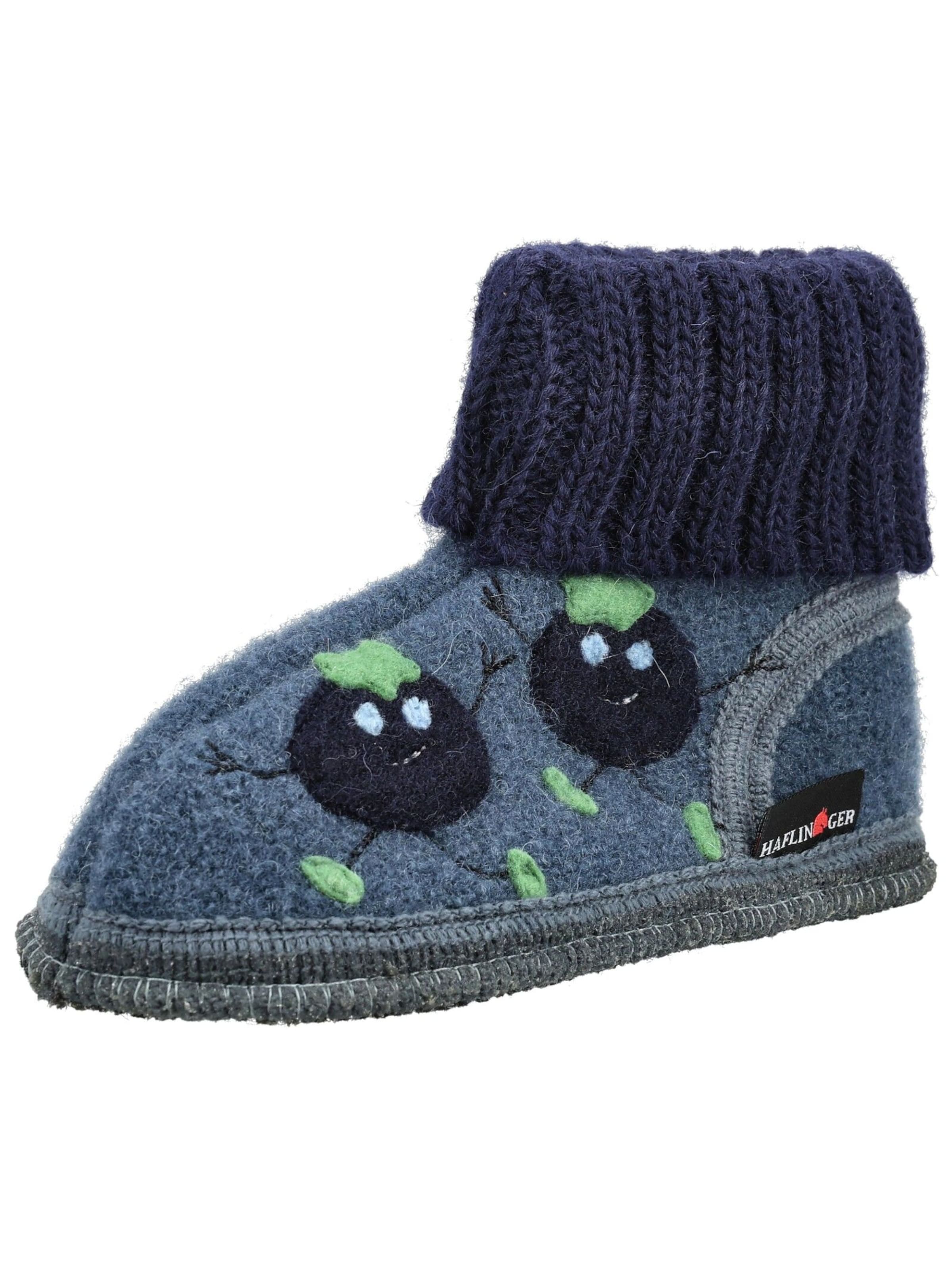 HAFLINGER Huisschoenen in Blauw: voorkant