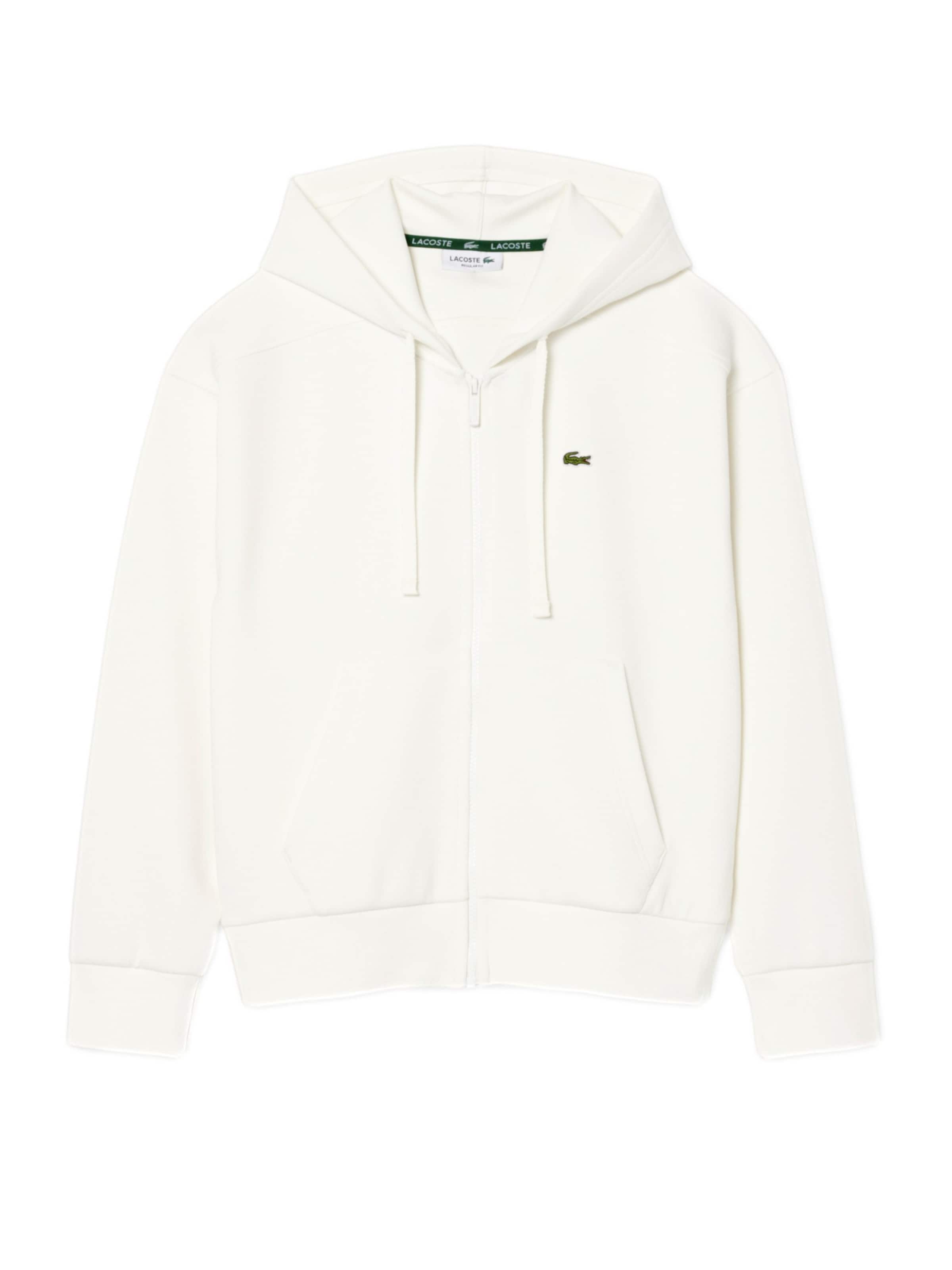 LACOSTE Sweatvest in Wit: voorkant