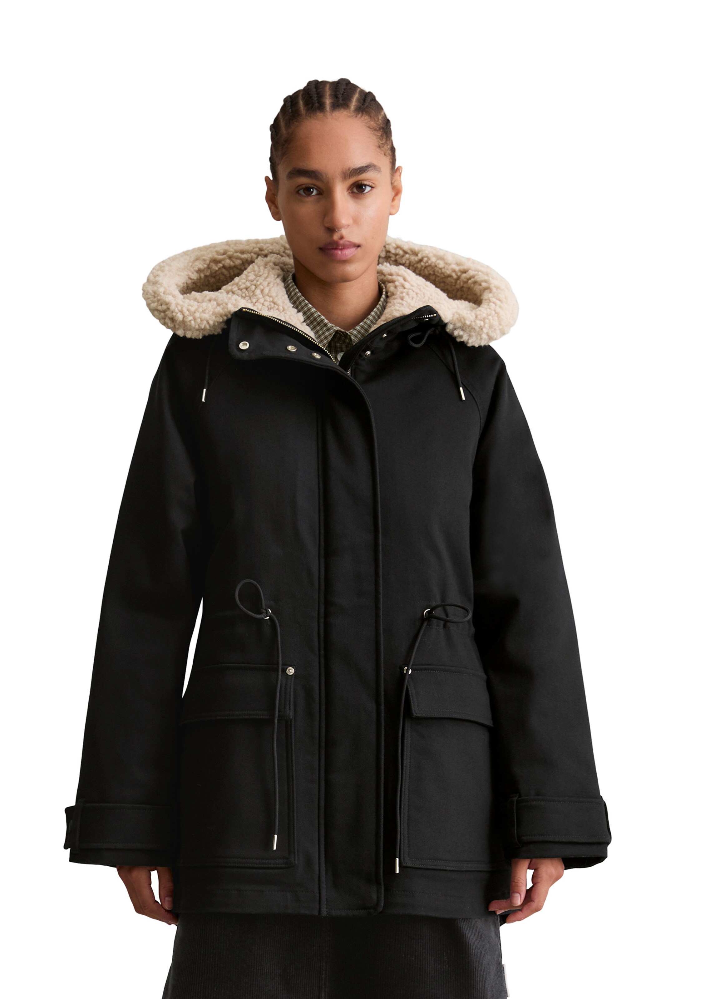 Marc O'Polo DENIM Übergangsmantel in Schwarz: Vorderseite