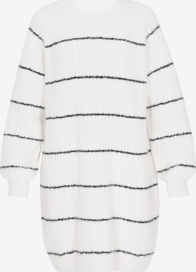 usha BLUE LABEL Pletena haljina u crna / prljavo bijela, Pregled proizvoda