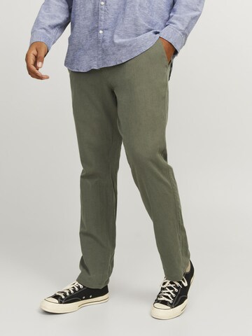 Regular Pantalon chino Jack & Jones Plus en vert : devant