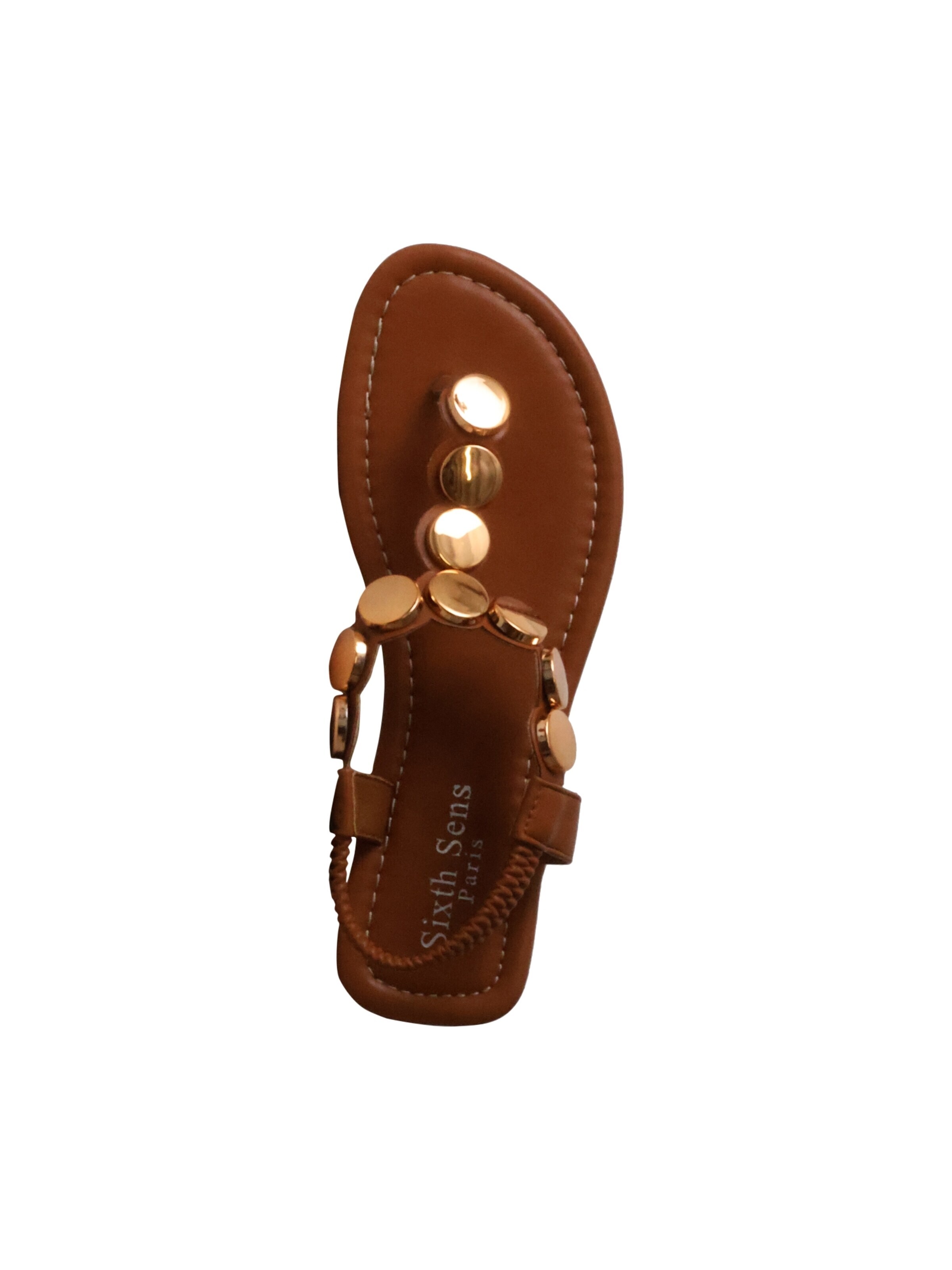 Sixth Sense Sandaal 'Flache Slipper-Sandalen „Paris“' in Bruin