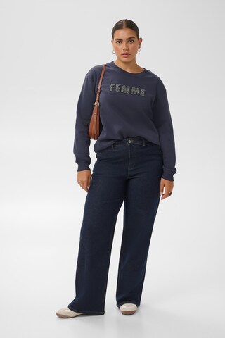 KAFFE CURVE Sweatshirt 'Malina' in Grijs