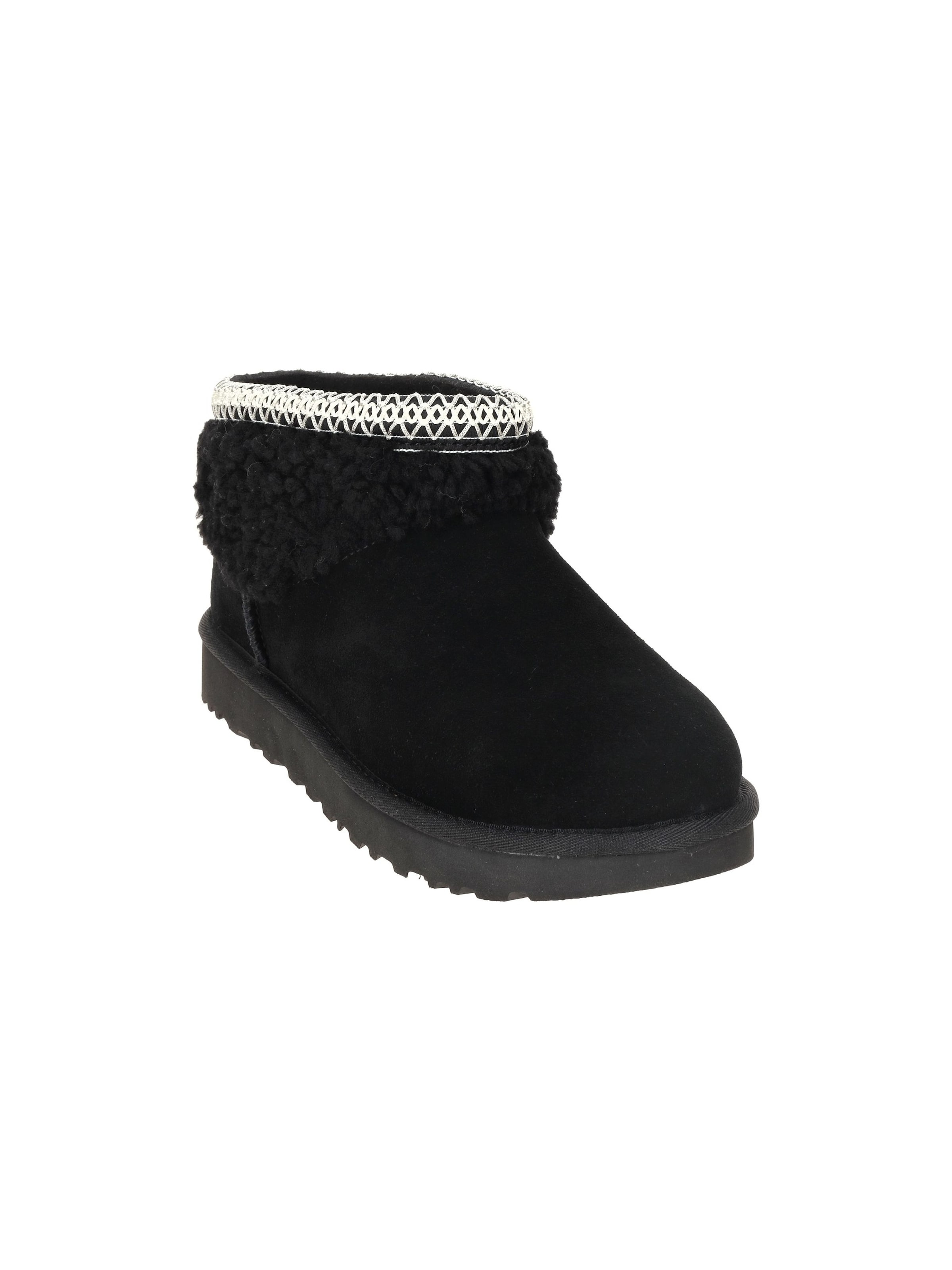 UGG Boots 'UGG Classic Ultra Mini Maxi Curly Stiefelette schwarz' in Black