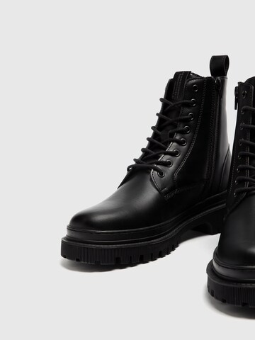 Bottines à lacets Pull&Bear en noir