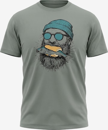 karlskopf Shirt 'FISCHFUTTER' in Grey: front