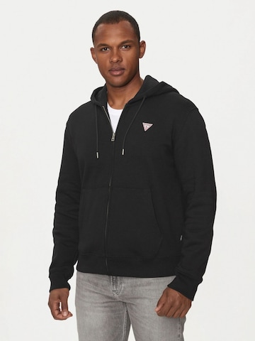 GUESS Sweatjacke‌‌‌‌‌‌‌‌‌‌ in Schwarz: Vorderseite