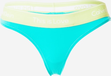 Calvin Klein Underwear Thong in Blue: front