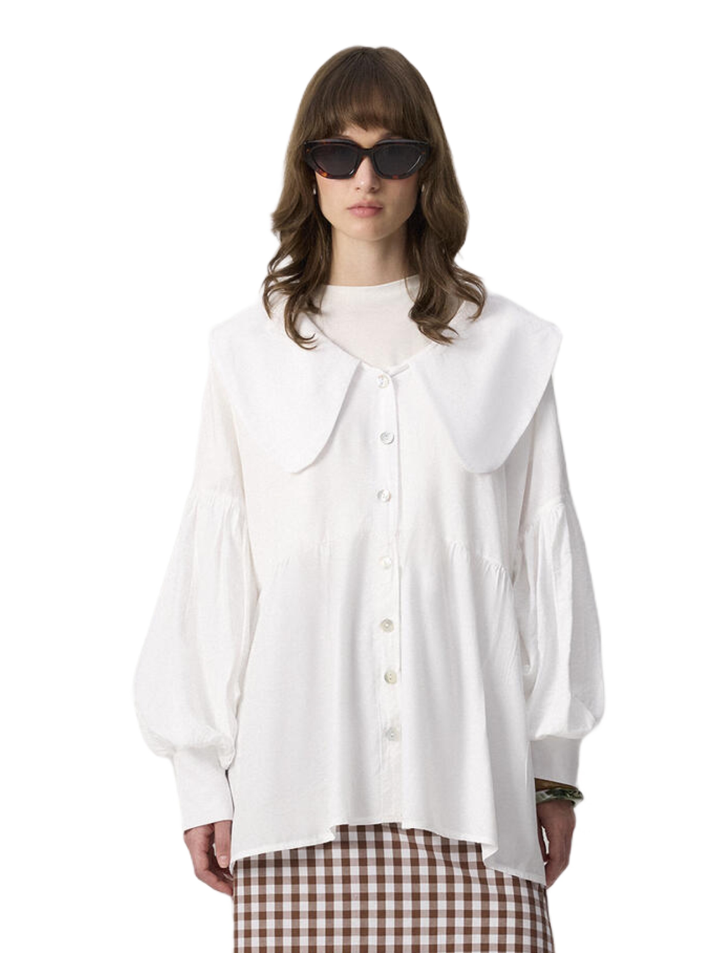 Touche Prive Blouse in Wit: voorkant