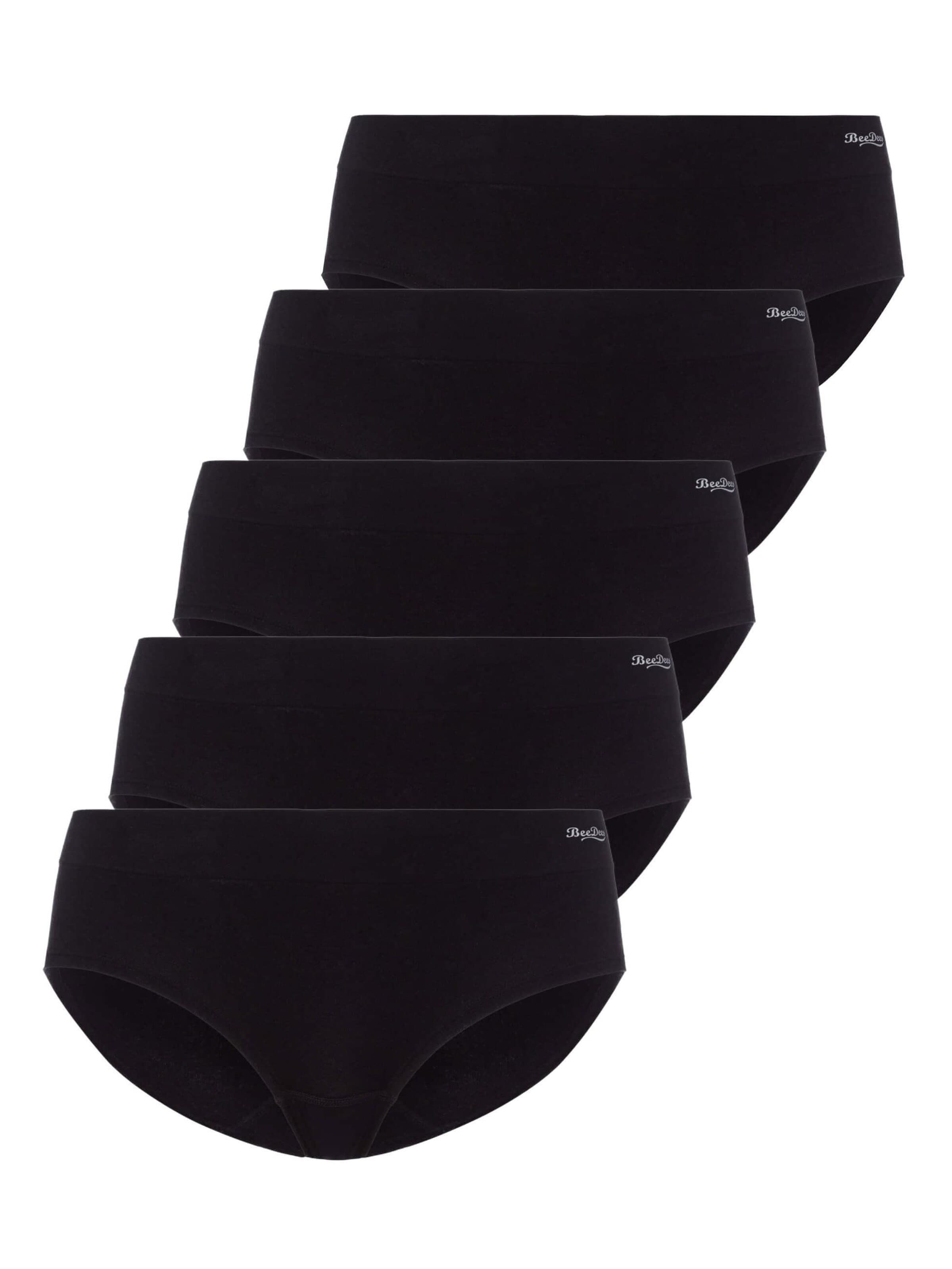 BeeDees Panty 'Slip Comfee Hipster (5-er Pack) Seamless' in Black: front