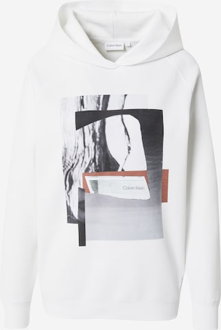 Calvin Klein Sweatshirt in White: front